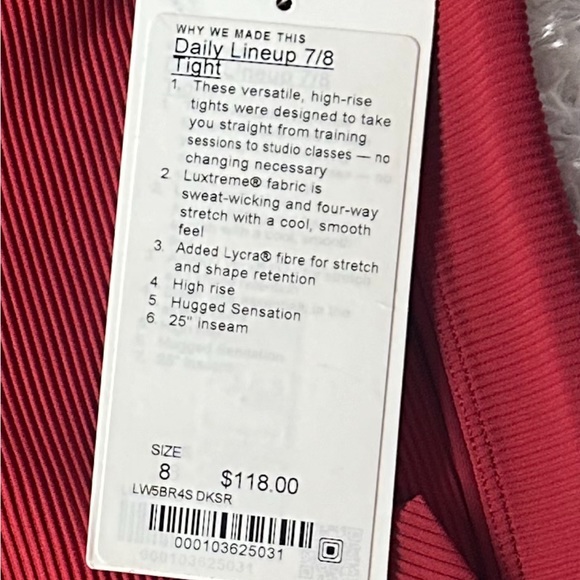 Lululemon Daily Lineup 7/8 Tight - Picture 1 of 2
